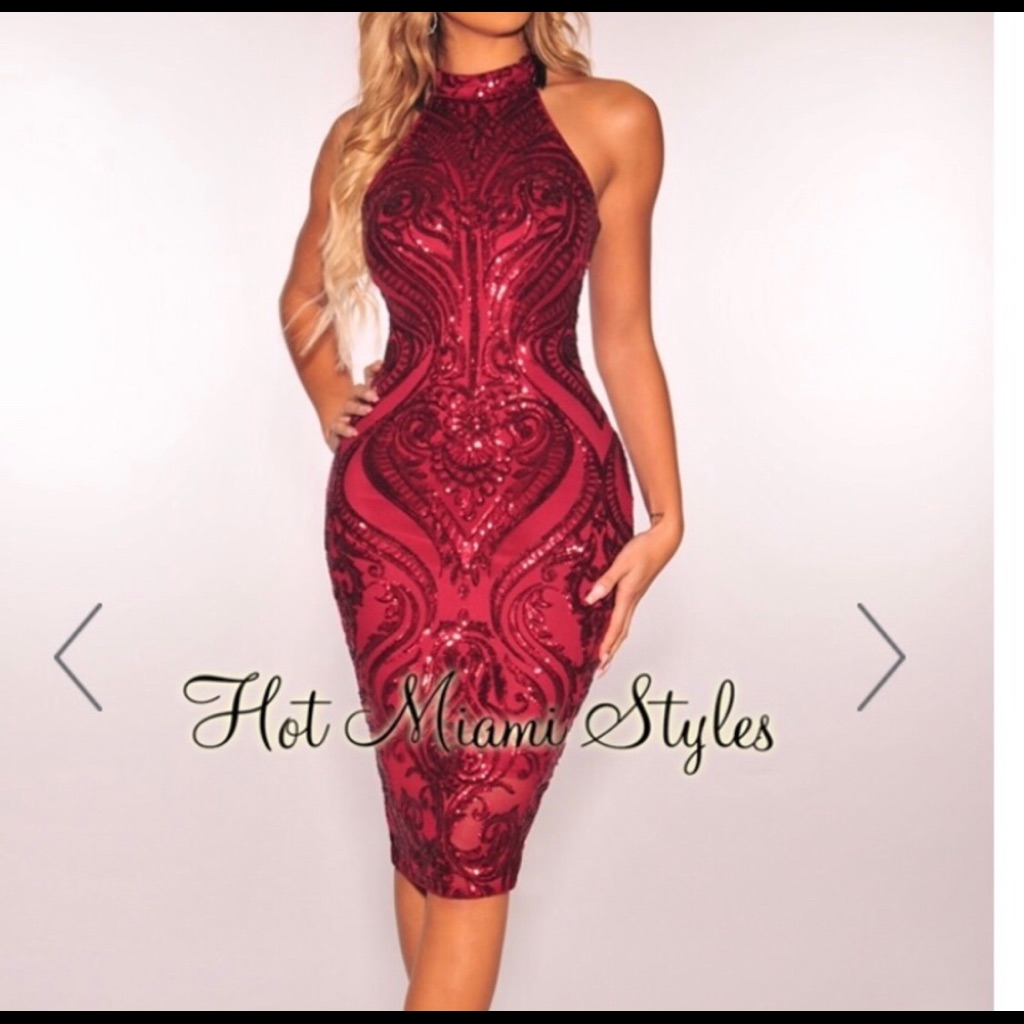 Red Sequin Dress